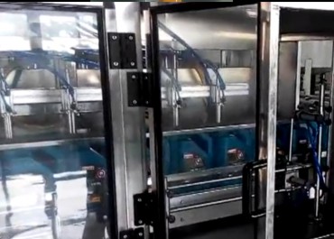 4L oil filling, capping, aluminum foil sealing, inkjet production line