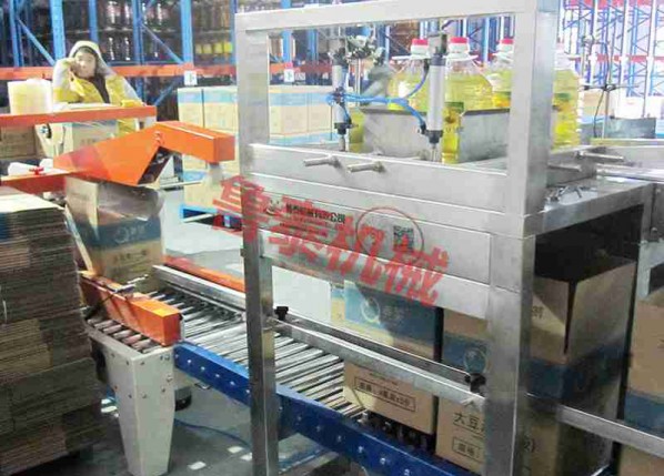 drop-type case packing machine example