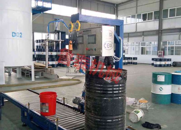 200L single-head power conveyor filling line